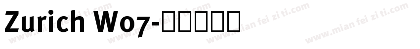 Zurich W07字体转换